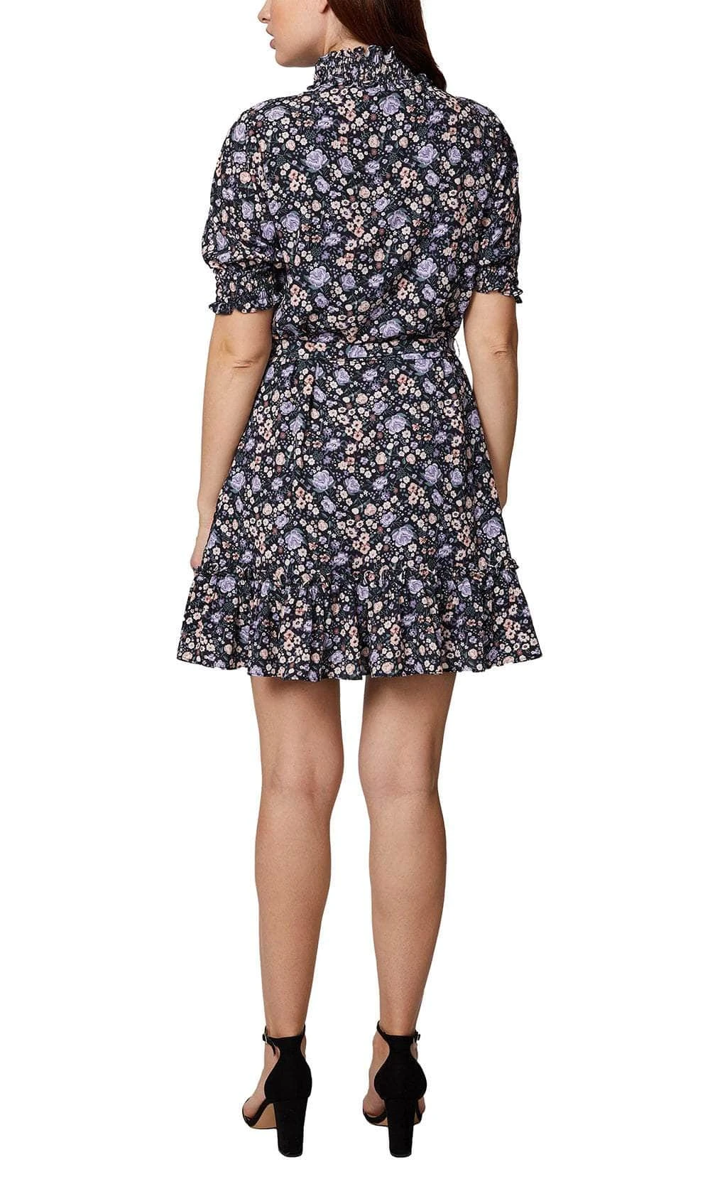 Sage Collective SU05D20 - Puff Sleeve Floral Short Dress 2 Sage Collective SU05D20 - Puff Sleeve Floral Short Dress - Image 2