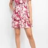 Sage Collective SU07D11 - Ruffle Floral Short Dress