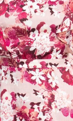 Sage Collective SU07D11 - Ruffle Floral Short Dress -Wedding Dress Shop sage collective su07d11 ruffle floral short dress cocktail dresses 31653268160595