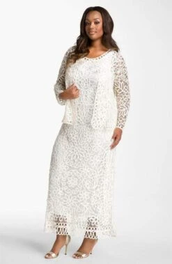 Soulmates C12016 - Beaded Hand Crochet Evening Dress -Wedding Dress Shop soulmates beaded hand crochet bolero jacket dress set clothing set 29231840657491