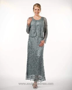 Soulmates C12016 - Beaded Hand Crochet Evening Dress -Wedding Dress Shop soulmates beaded hand crochet bolero jacket dress set clothing set 29231840854099