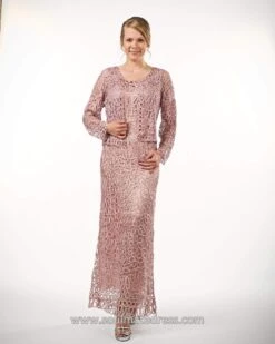 Soulmates C12016 - Beaded Hand Crochet Evening Dress -Wedding Dress Shop soulmates beaded hand crochet bolero jacket dress set clothing set 29231840952403