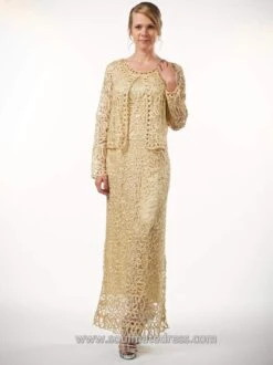 Soulmates C12016 - Beaded Hand Crochet Evening Dress -Wedding Dress Shop soulmates beaded hand crochet bolero jacket dress set clothing set 29231841181779