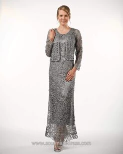 Soulmates C12016 - Beaded Hand Crochet Evening Dress -Wedding Dress Shop soulmates beaded hand crochet bolero jacket dress set clothing set 29232470032467