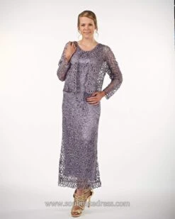 Soulmates C12016 - Beaded Hand Crochet Evening Dress -Wedding Dress Shop soulmates beaded hand crochet bolero jacket dress set clothing set 29233393795155