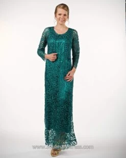 Soulmates C12016 - Beaded Hand Crochet Evening Dress -Wedding Dress Shop soulmates beaded hand crochet bolero jacket dress set clothing set 29233414373459