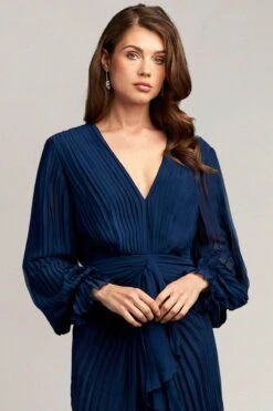 Tadashi Shoji AVO22075M - Long Sleeve Pleated Detail Formal Dress 20 Tadashi Shoji AVO22075M - Long Sleeve Pleated Detail Formal Dress -Wedding Dress Shop tadashi shoji avo22075m long sleeve pleated detail formal dress special occasion dress 32166057214035