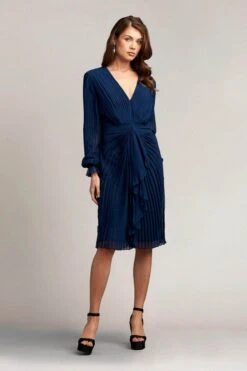 Tadashi Shoji AVO22075M - Long Sleeve Pleated Detail Formal Dress 21 Tadashi Shoji AVO22075M - Long Sleeve Pleated Detail Formal Dress -Wedding Dress Shop tadashi shoji avo22075m long sleeve pleated detail formal dress special occasion dress 32166057246803