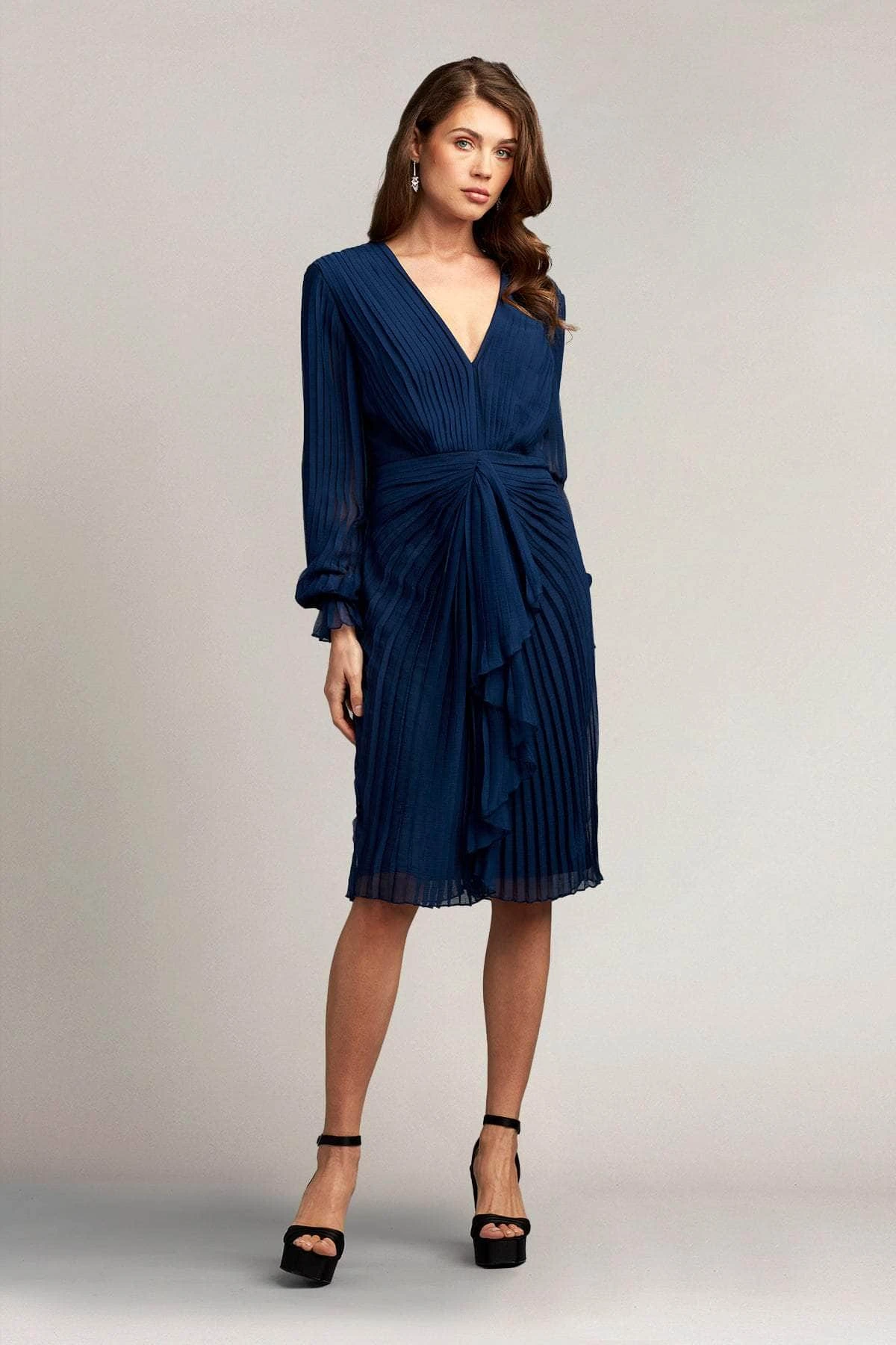 Tadashi Shoji AVO22075M - Long Sleeve Pleated Detail Formal Dress 11 Tadashi Shoji AVO22075M - Long Sleeve Pleated Detail Formal Dress - Image 11