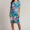 Tadashi Shoji CAK21028M - Floral Printed Midi Casual Dress