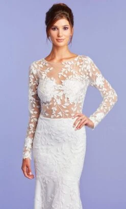 Tadashi Shoji - Holden Long-Sleeve Illusion Gown 6 Tadashi Shoji - Holden Long-Sleeve Illusion Gown -Wedding Dress Shop tadashi shoji holden long sleeve illusion gown wedding dresses 15415656939603