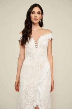 Tadashi Shoji - Lace Illusion Neck Sheath Dress 6 Tadashi Shoji - Lace Illusion Neck Sheath Dress -Wedding Dress Shop tadashi shoji lace illusion neck sheath dress special occasion dress 28771278717011